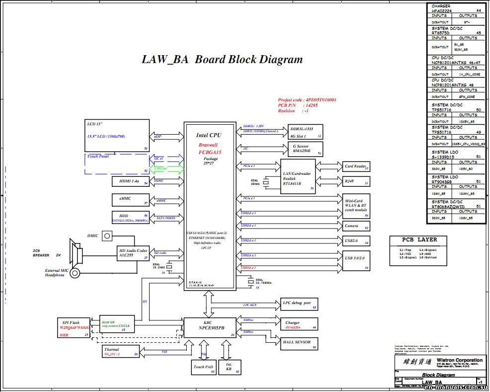 Schematics for Acer Aspire ES1-331 in the online store at a low price